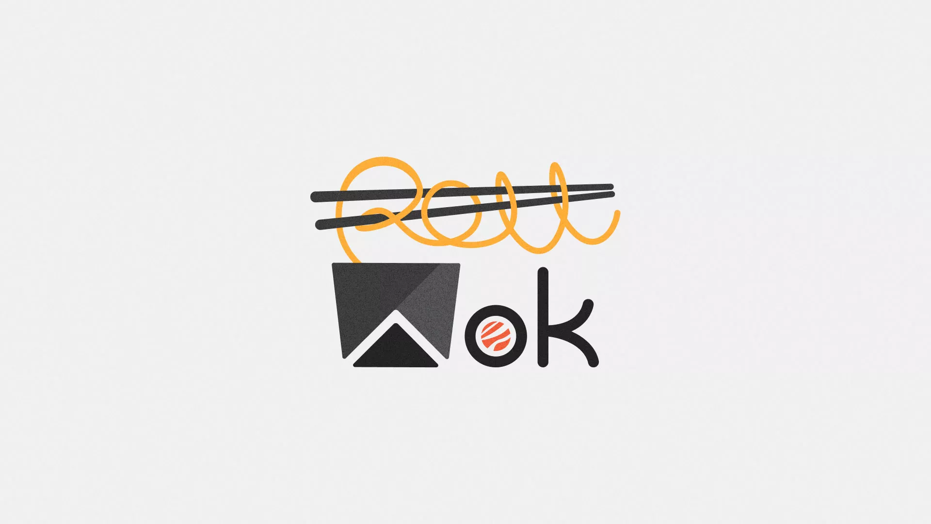 Разработка логотипа суши-бара «Roll Wok Club» в Котельниче